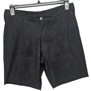 Swiss Tech Mens Rich Black Performance Shorts Size 32 SMB29605 Zip Pocket